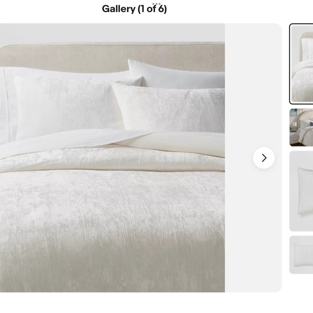 Threshold Elegant ivory Pearl duvet full/cover queen
